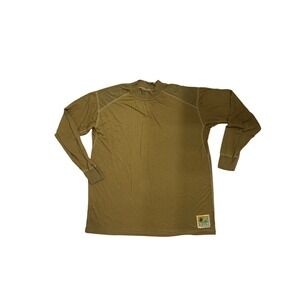 Peckham‎ Frog Flame Resistant FR Thermal Shirt Mens XL Long Sleeve Tan Military